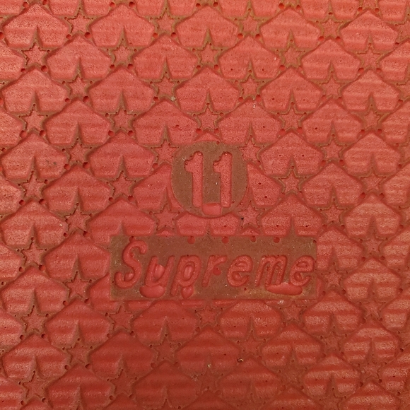 Supreme Sandals Red White Logo Slides Size 11 - Picture 5 of 5